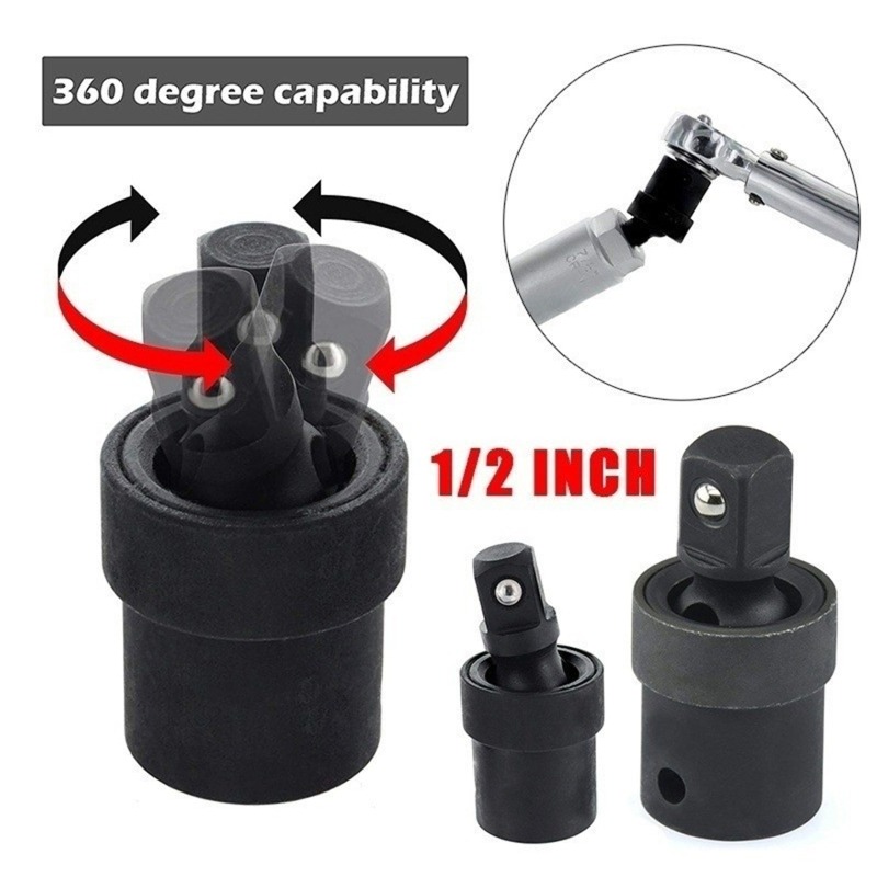 Pneumatic Impact Wrench - 1/3 Stück 360-Grad-Schwenkadapter für Druckluftschrauber, Wippadapter,