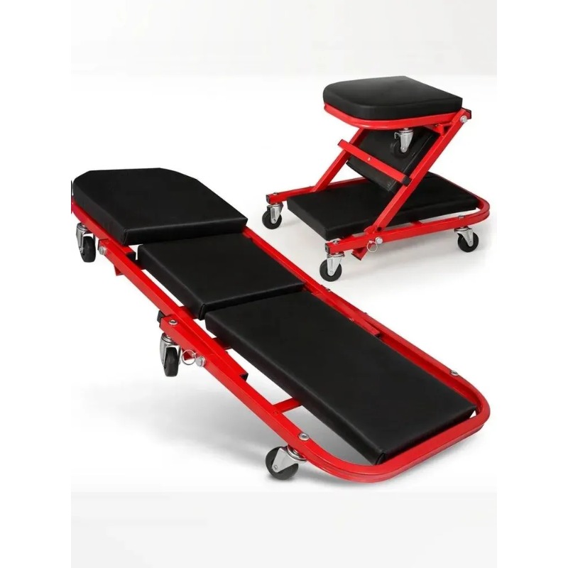 Garage Creeper Roller - Faltbarer Z Creeper 2-in-1 rollender, zusammenklappbarer