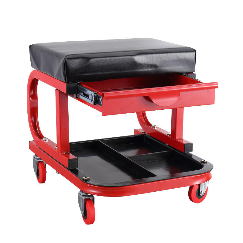 Garage Creeper Roller - Robuster Werkzeugkasten mit integriertem Creeper-Sitz, Garage,