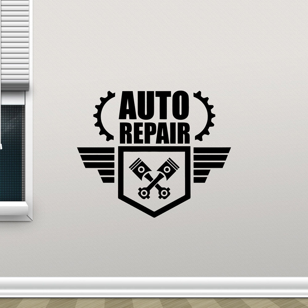 Auto Repair Shop Logo - Auto Reparatur Wand Abziehbilder Kreative Schlüssel