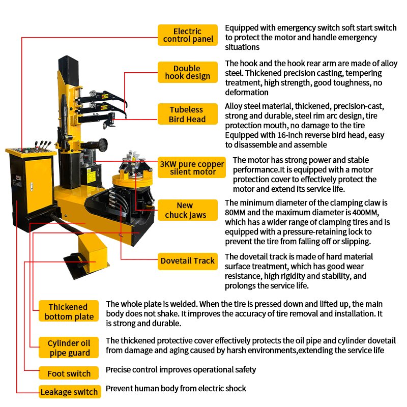 Hocheffiziente Vertikale Elekt – Tire Changer Machine Bewertung und Preis